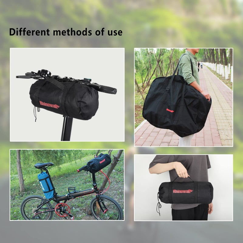 CamGo 20 Inch Folding Bike Bag - Waterproof Bicycle Travel Case Outdoors Bike Transport Bag for Cars Train Air Travel (Black, 20 inch) - Image 3